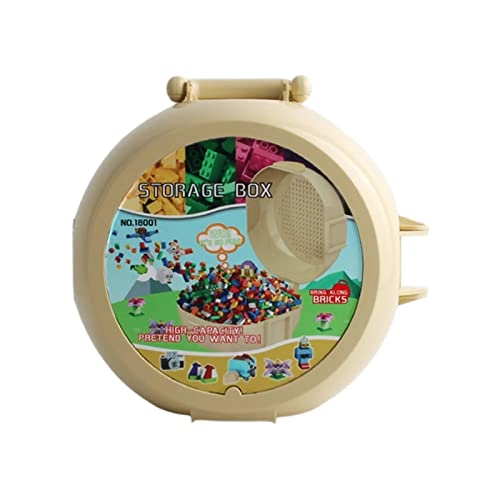 Building Blocks Storage Carrying Case - Beige 21x21x12cm