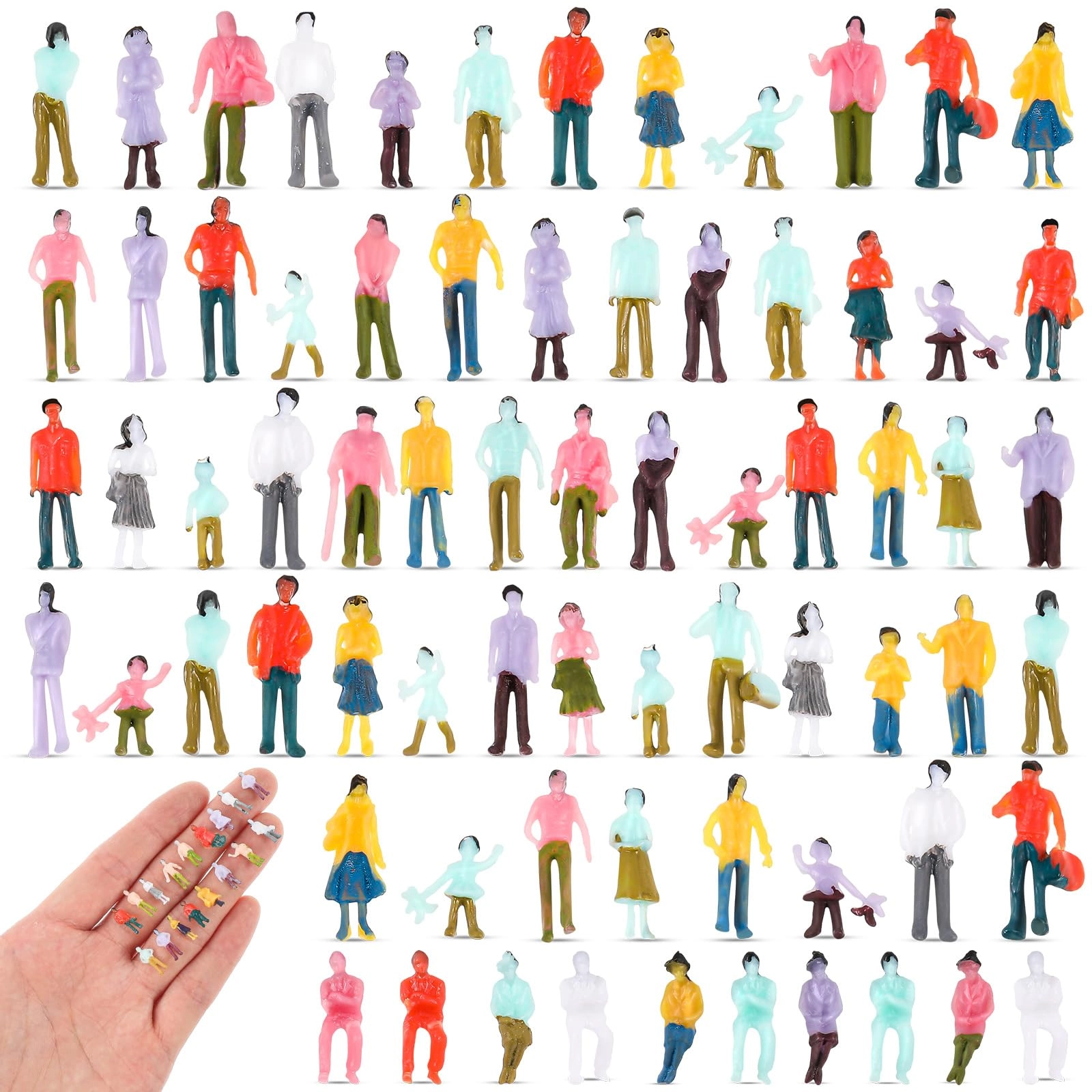 Namalu Mini People Figurines - 80 1: 150 Scale