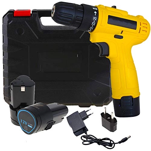 Cordless Screwdriver - 12V 10mm + Battery - 1200 mAh + Charging Adapter + Polishing Pad kit - 5 inch