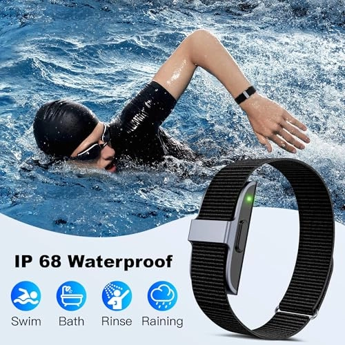Sleep & Fitness Tracker Wristband - Black IP68 24/7 Heart Rate