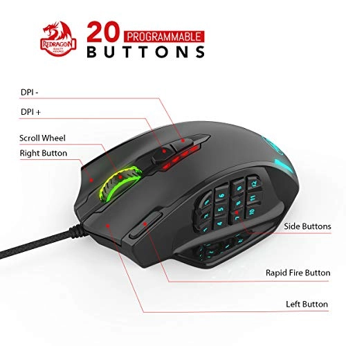 M908 Impact RGB MMO Mouse - USB