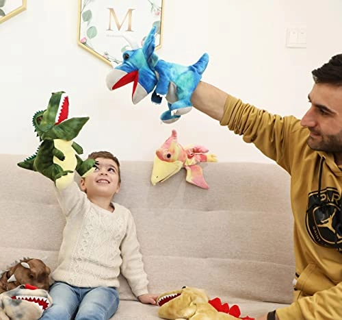 Dinosaur Hand Puppets - Triceratops Polyester 25.9*36.8 cm