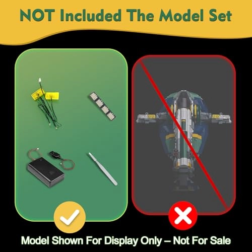 Light kit Compatible with Lego 75433 Jango Fett's Starship