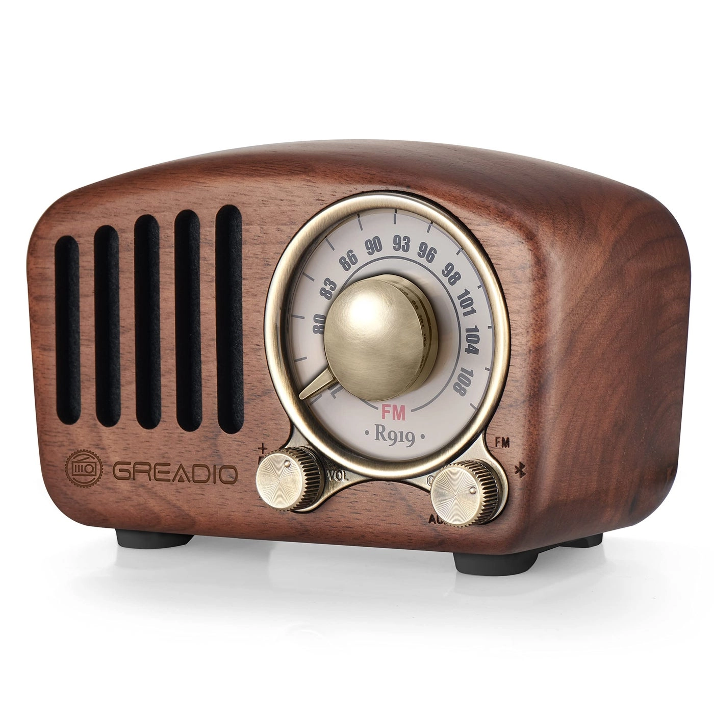 Vintage Walnut Wood Bluetooth Speaker Radio - Bluetooth