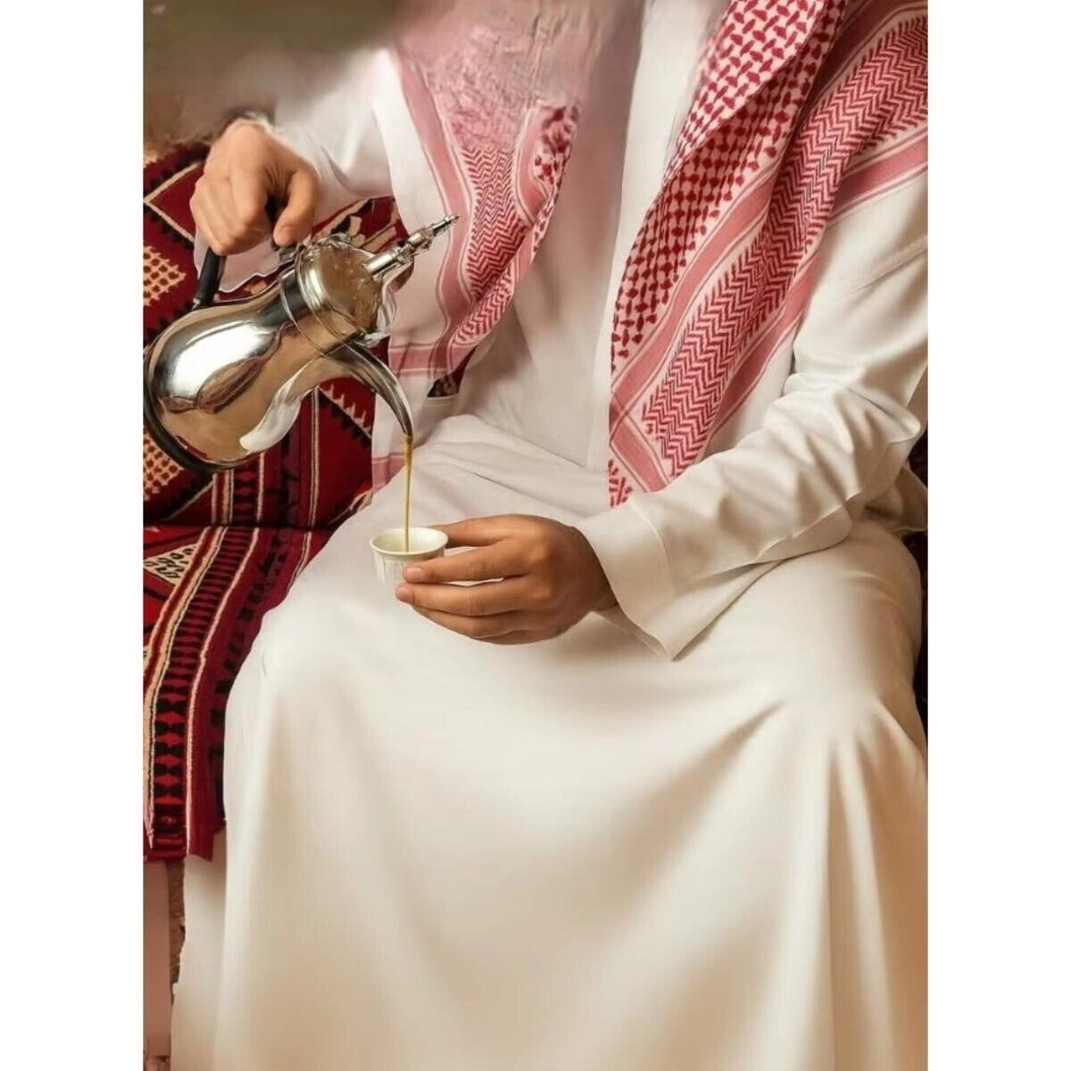 Arabic Dallah - Stainless Steel + Tea Pot + Portable Travel Bag