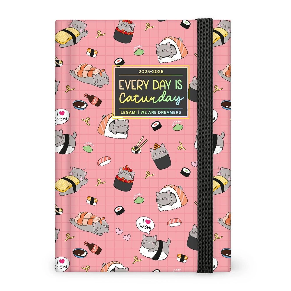 Legami 16 - Month Diary - 2025/2026 Medium Sushi Cat