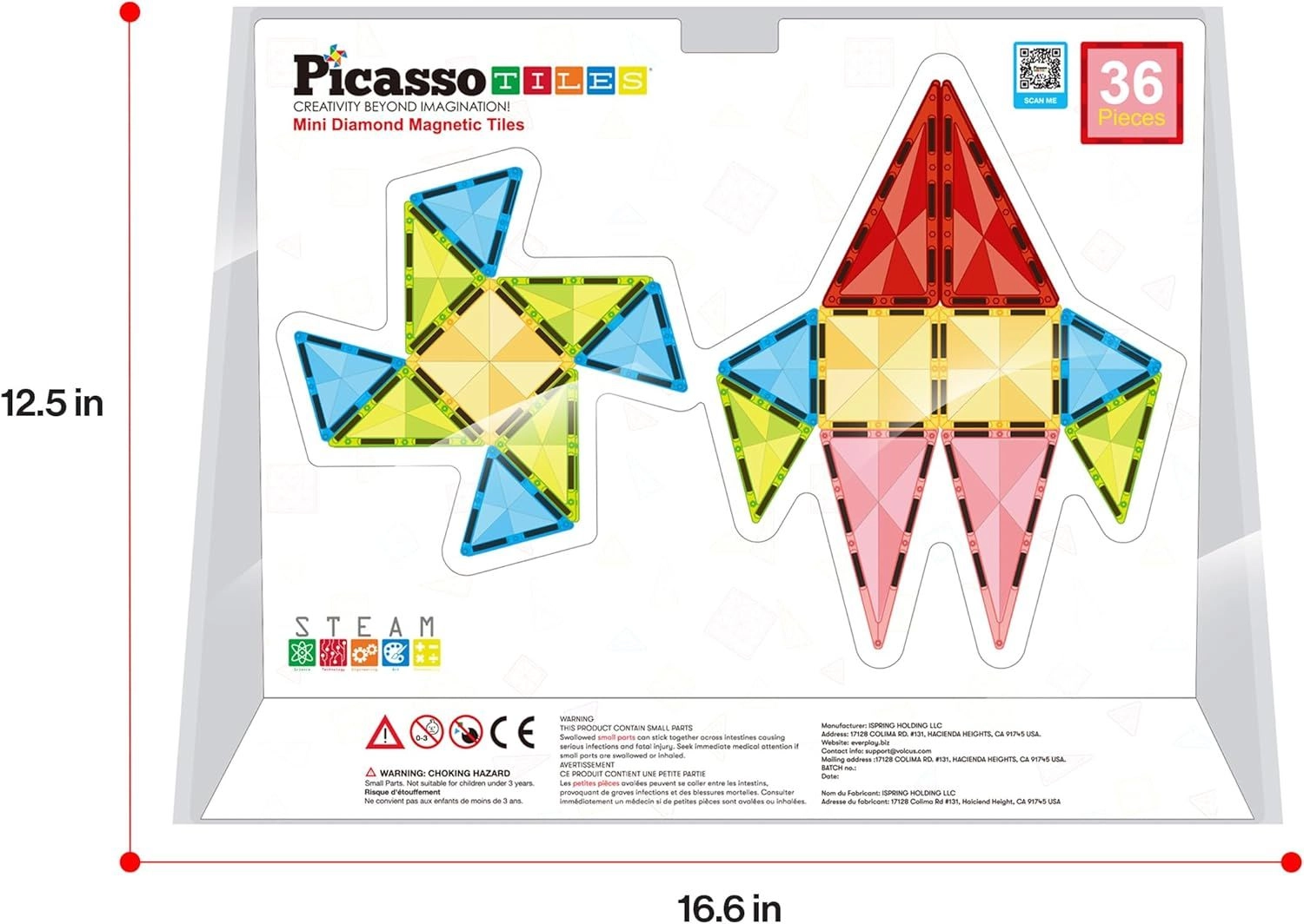 Magnetic Mini Diamond Building Set - 36 pcs