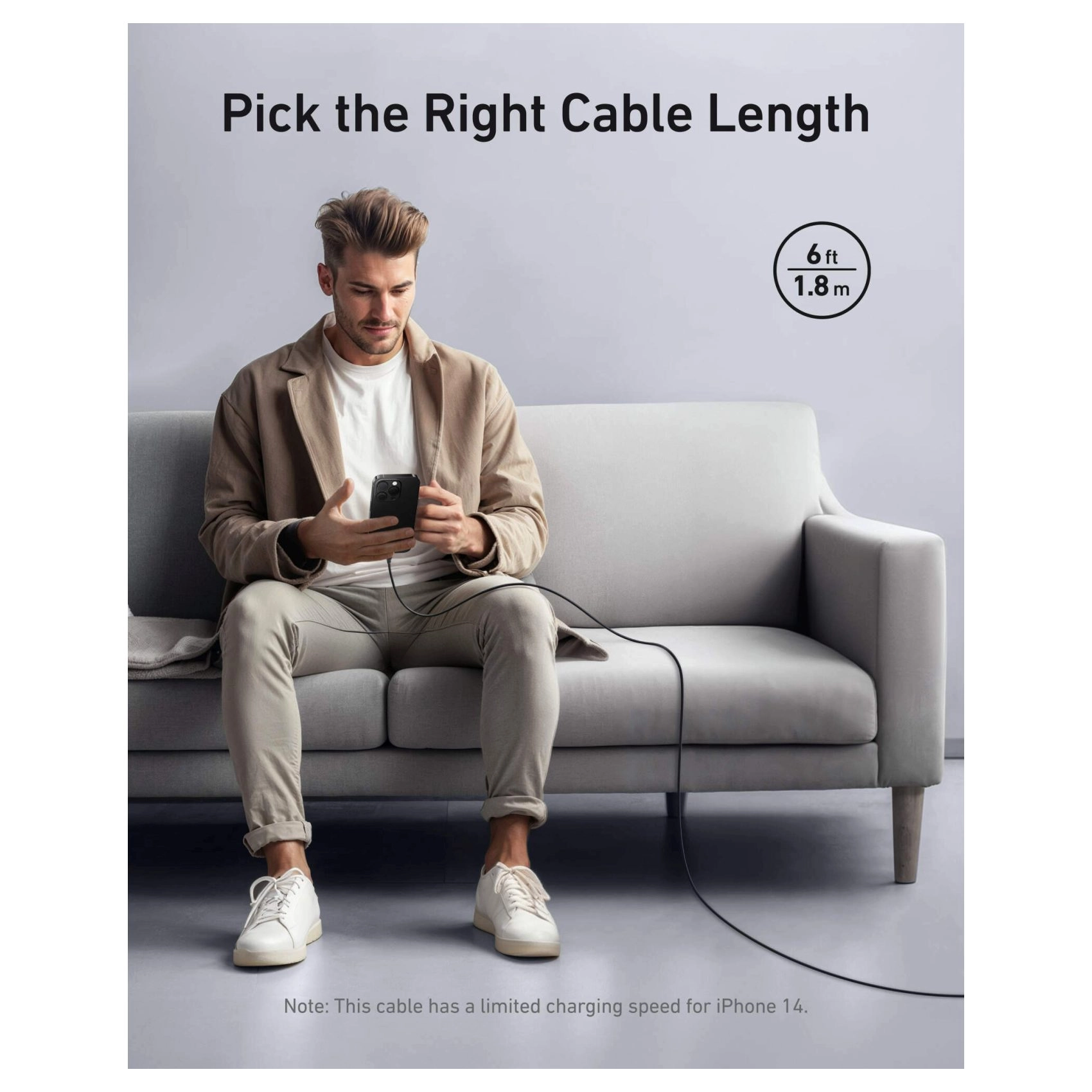 PowerLine III Flow USB-A to Lightning Cable 1.8m