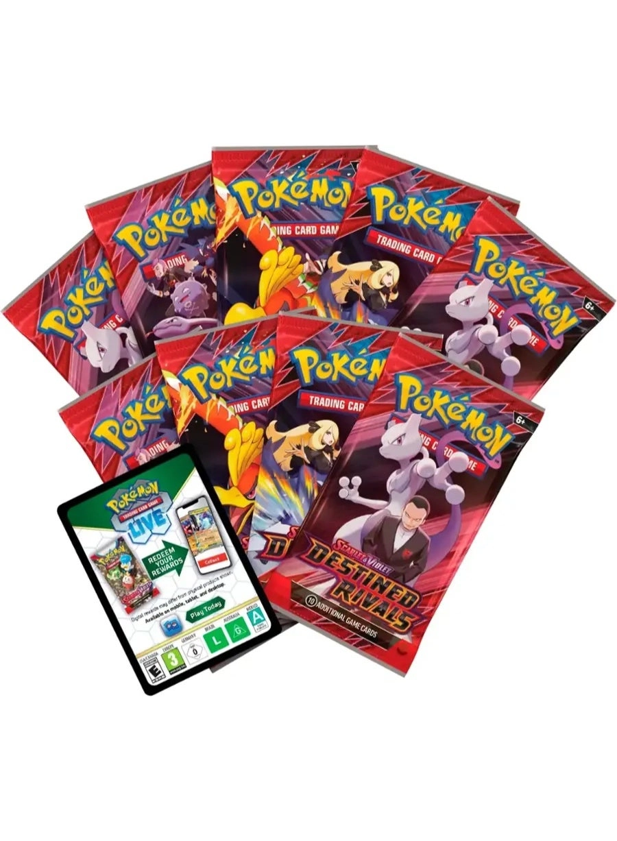 SV10 — SCARLET & VIOLET DESTINED RIVALS ELITE TRAINER BOX - 9 booster packs 65 card sleeves