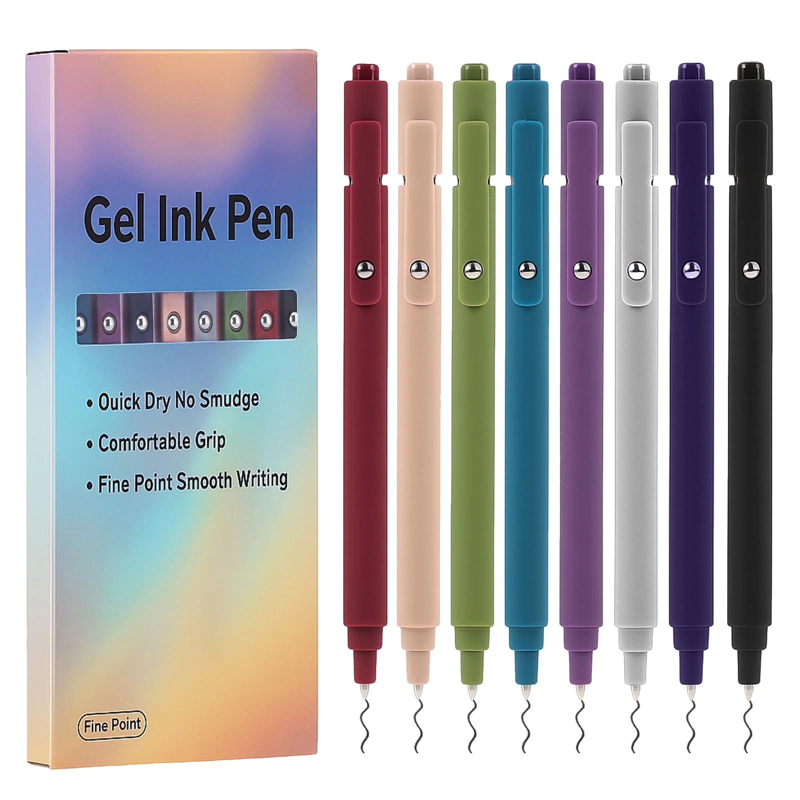 thboxes Gel Pens - 8 Pcs 0.5 mm