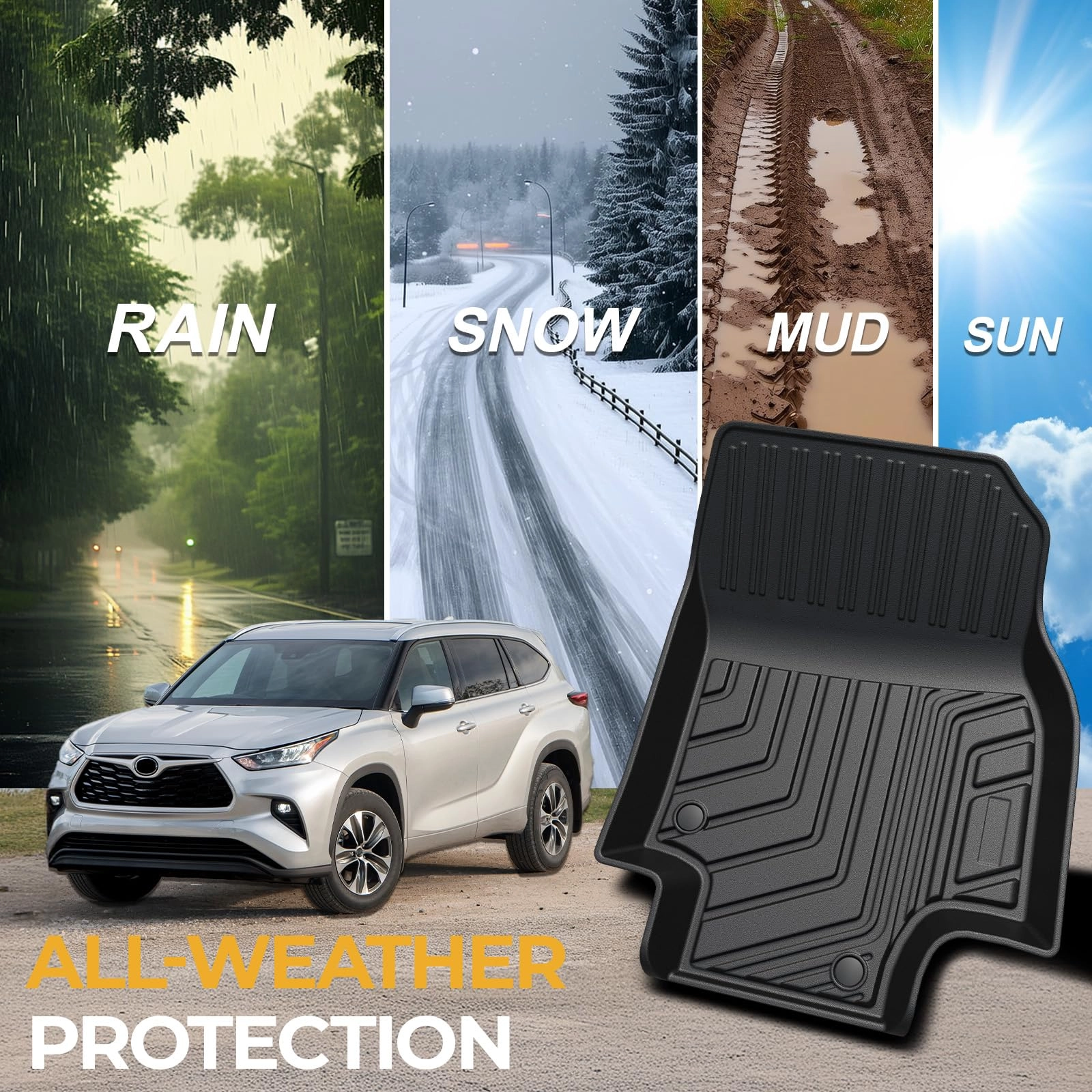 Floor Mats for Toyota Highlander - 2020-2026