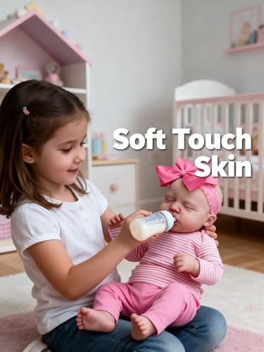 Reborn Doll - 18"/48cm Soft Silicone vinyl Pink Ages 3+