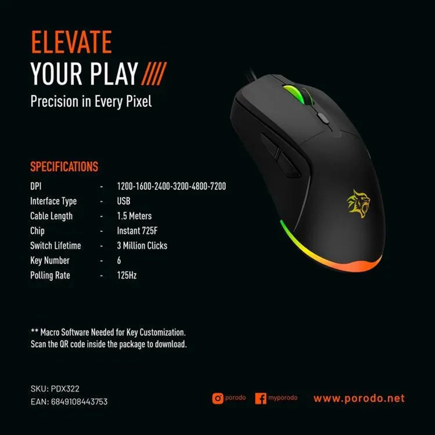 7D Gaming Mouse - Wired
