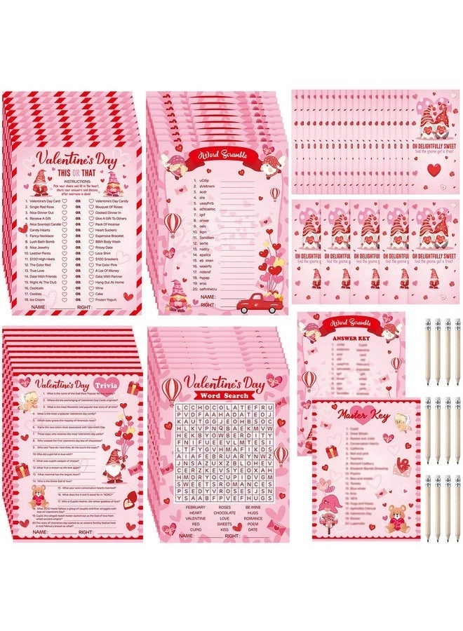 Chinco Valentine's Day Games Cards Bingo Game - 127 Pcs