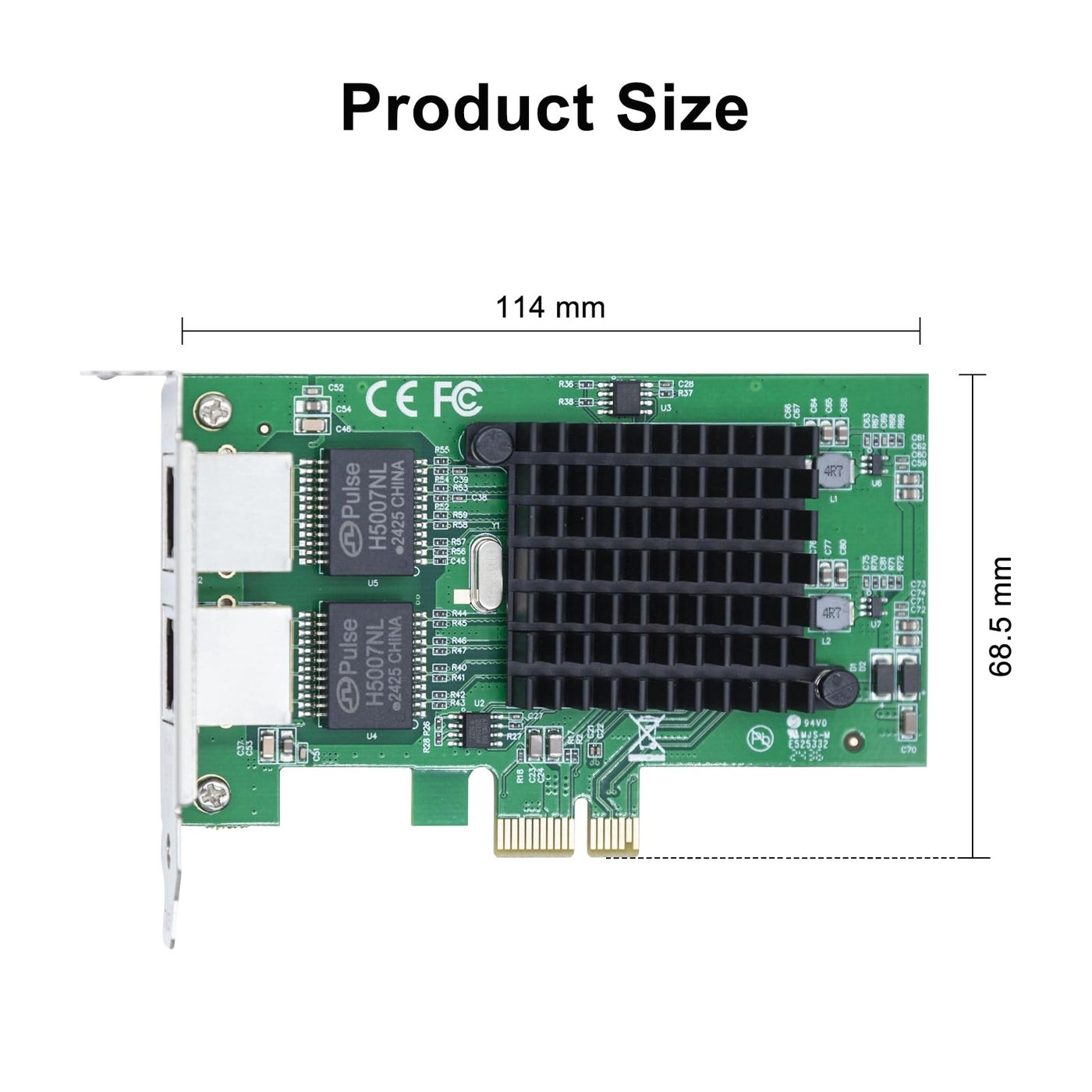 82576-2T-X1 - PCI Express 2.0 X1 Ethernet