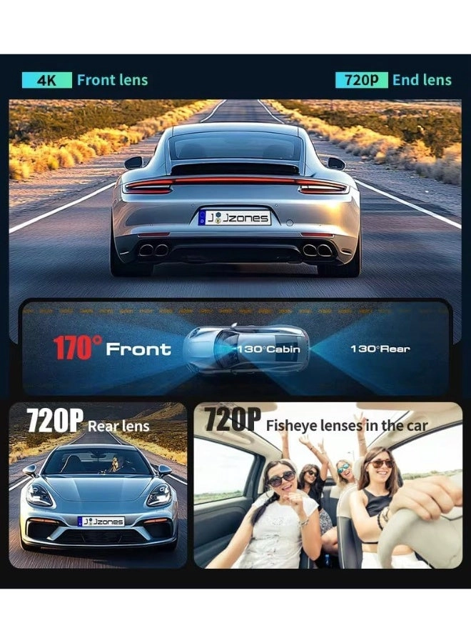 3 Channel Dash Camera - 4K