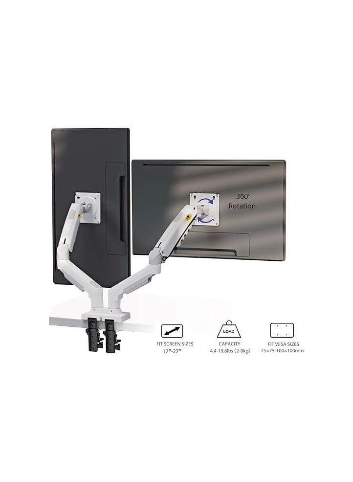Dual Monitor Arm - Dual Arm 27 in 75x75mm and 100x100mm