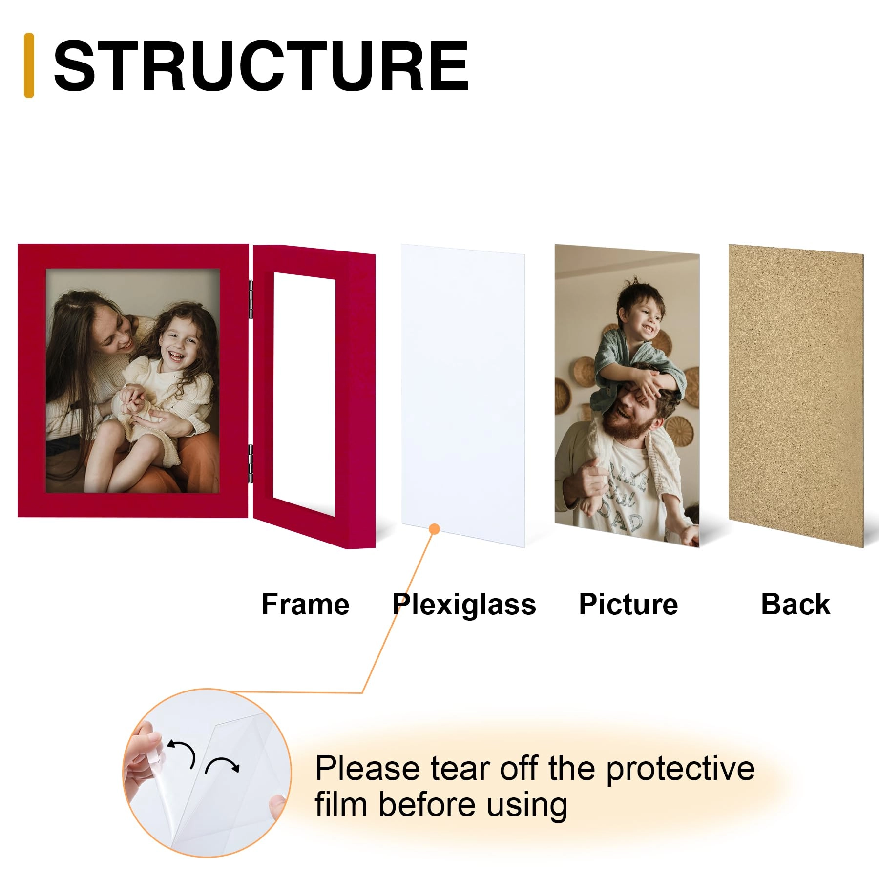 Double Picture Frame - 4x4 2.0 Count