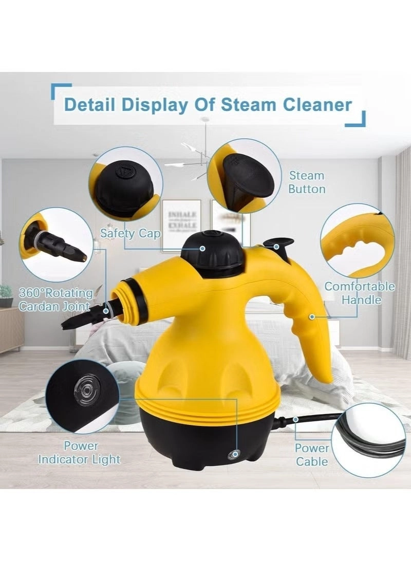 High-Pressure Steam Cleaner - Multi-Purpose Multiple Brush Attachments