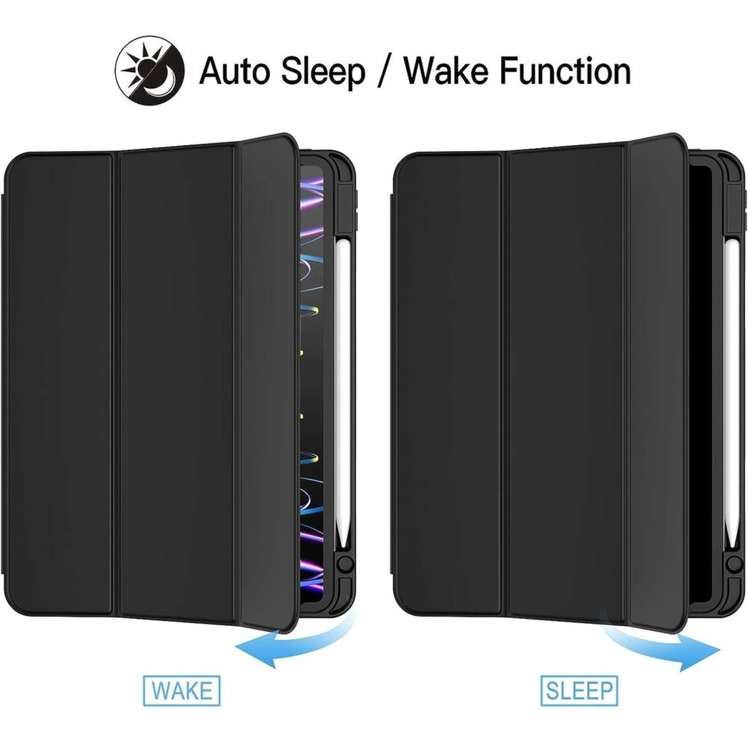 Flip Case with Pencil Holder for iPad 10.2-inch