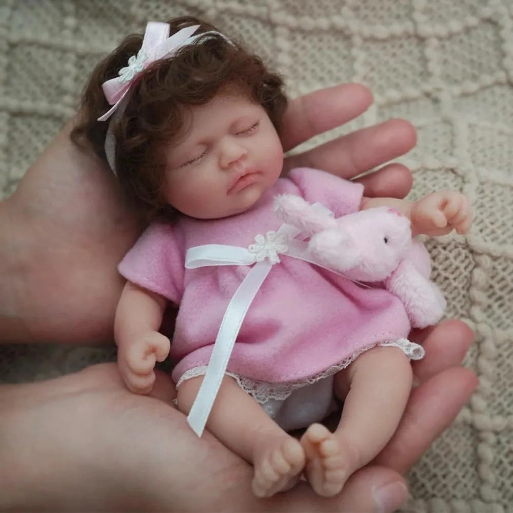 MYREBABY Reborn Baby Doll - 7 Inch Silicone Girl Ages 3+