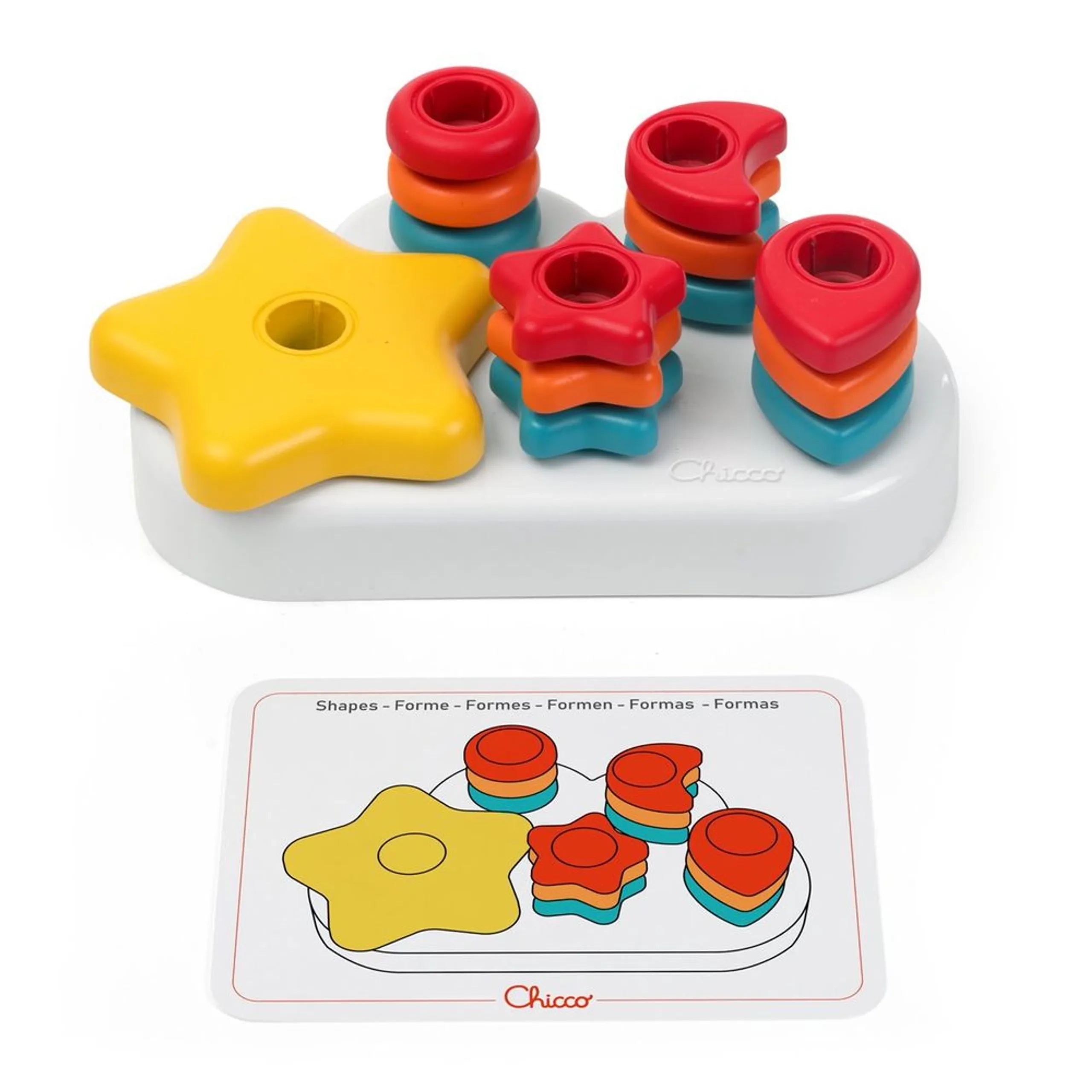 Chicco 2 In 1 Cloud Pin Toy - 16 Pcs