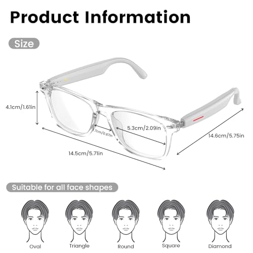 Smart Bluetooth Glasses - Touch Control Voice Control