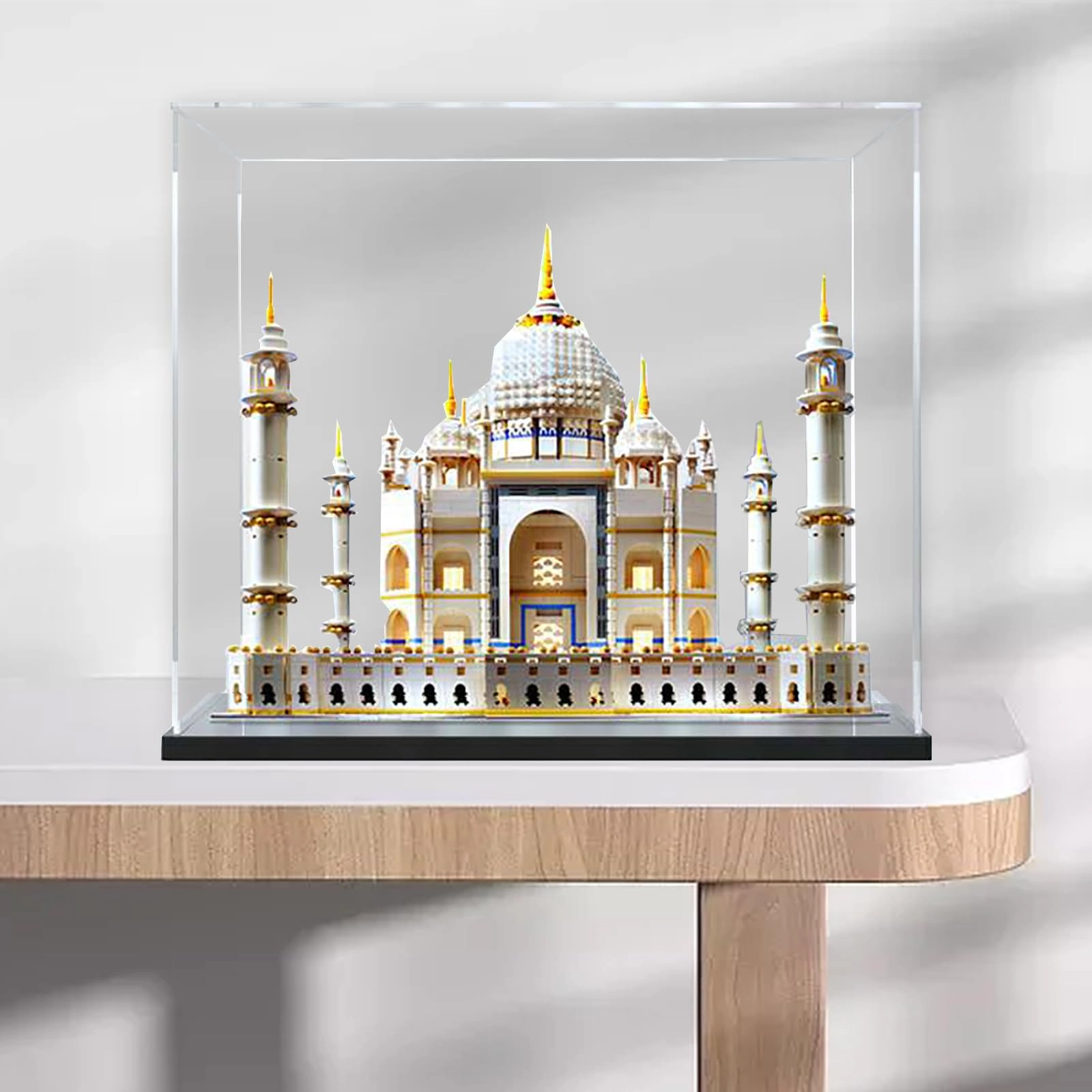 Acrylic Display Case - 10256 54 x 54 x 45 cm Black Base Painted Model (3mm)-a