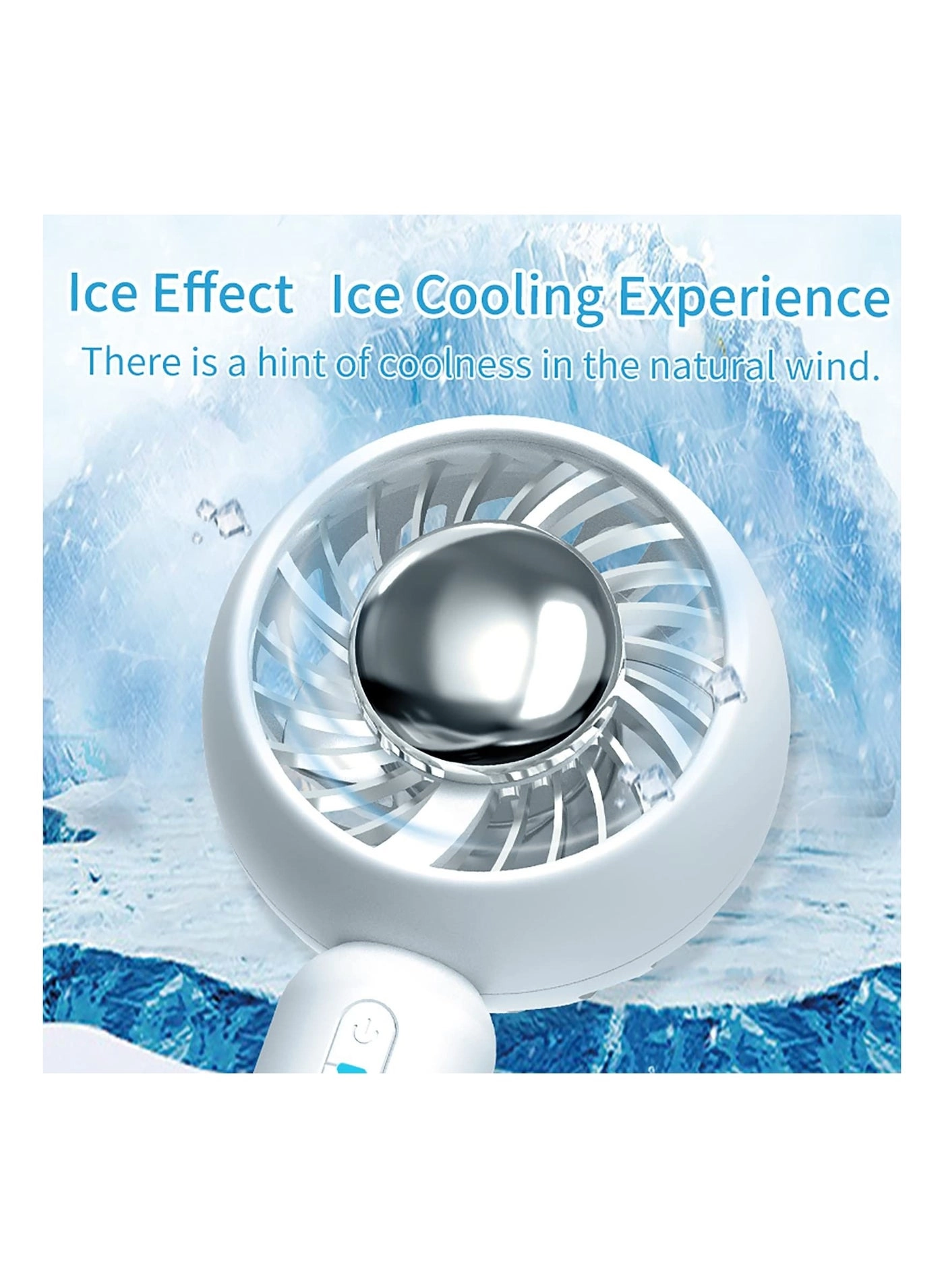 Personal Handheld Fan - Instant Cooling Rechargeable 3 Speed