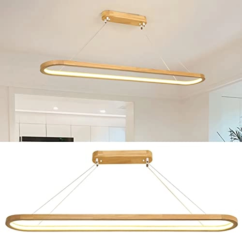 Retro Oak Chandelier - L/90cm