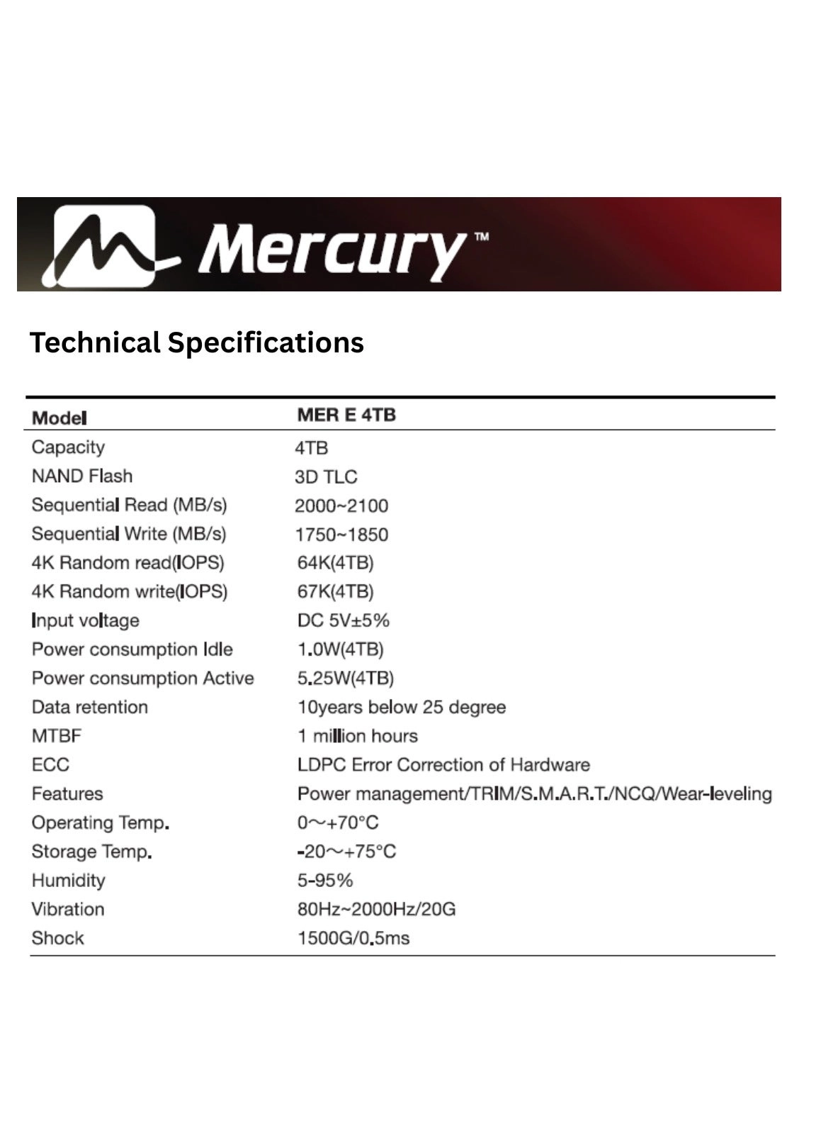 MER-E - 4 TB