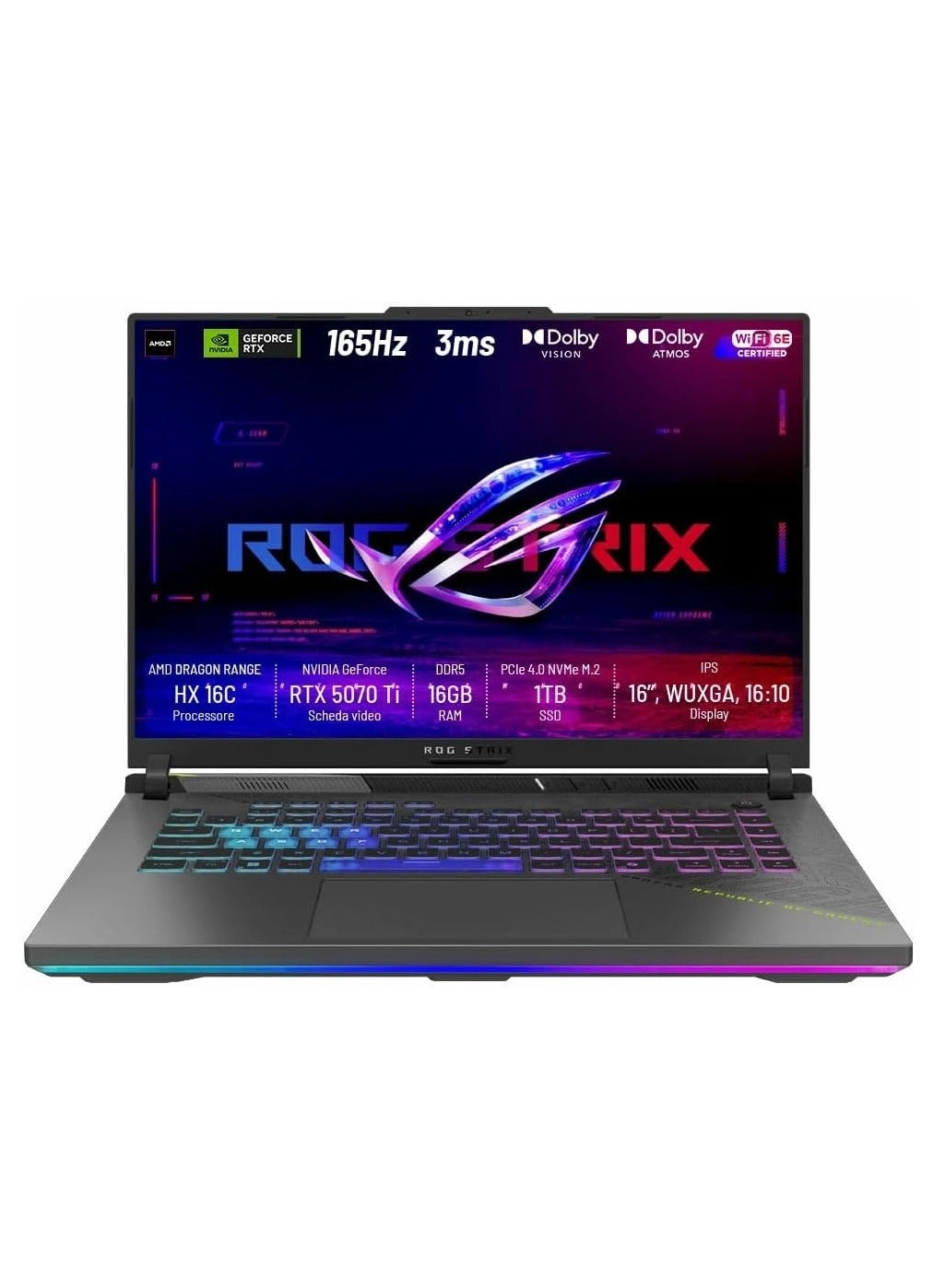 ROG Strix G16 G614pr-g16 - 16'' Ryzen 9 8940HX 32GB DDR5 2TB SSD