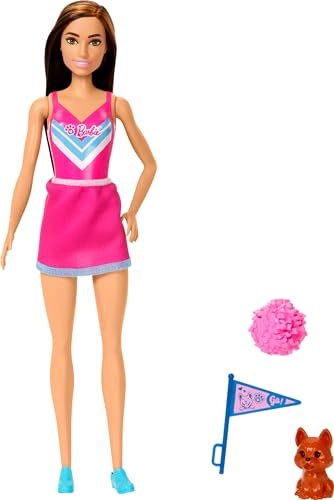 Barbie Cheerleader - Pink Pom Pom Puppy Mascot Ages 3+