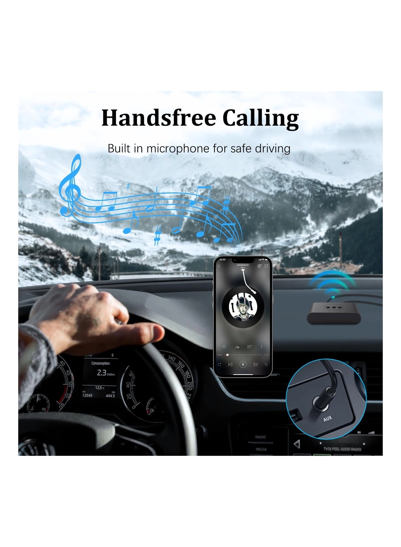 Bluetooth Audio Receiver - Bluetooth 5.2 3.5mm and 2RCA Type-C