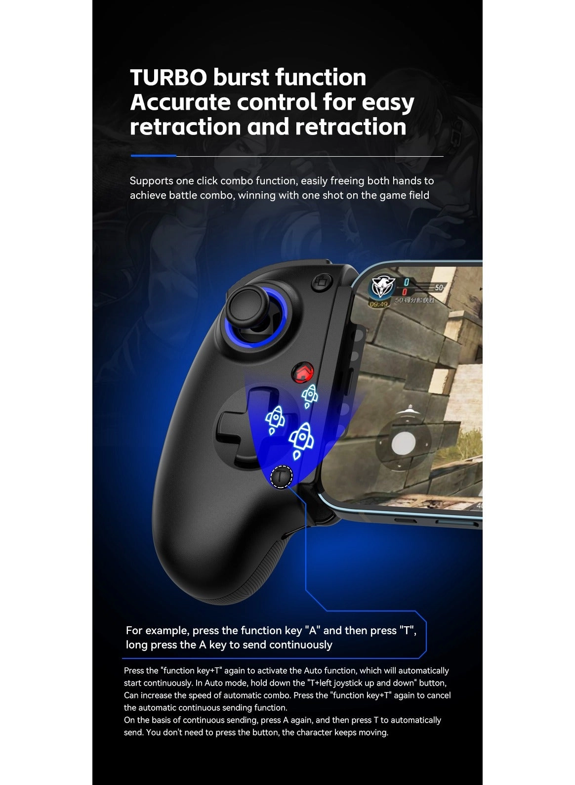 PS4 Android iOS Switch Xbox D10 (Black)