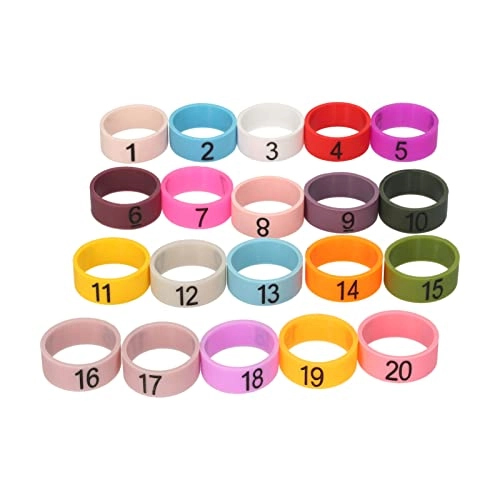 Microphone ID Rings Wired Microphone 20 PCS Multicolor Soft Silicone