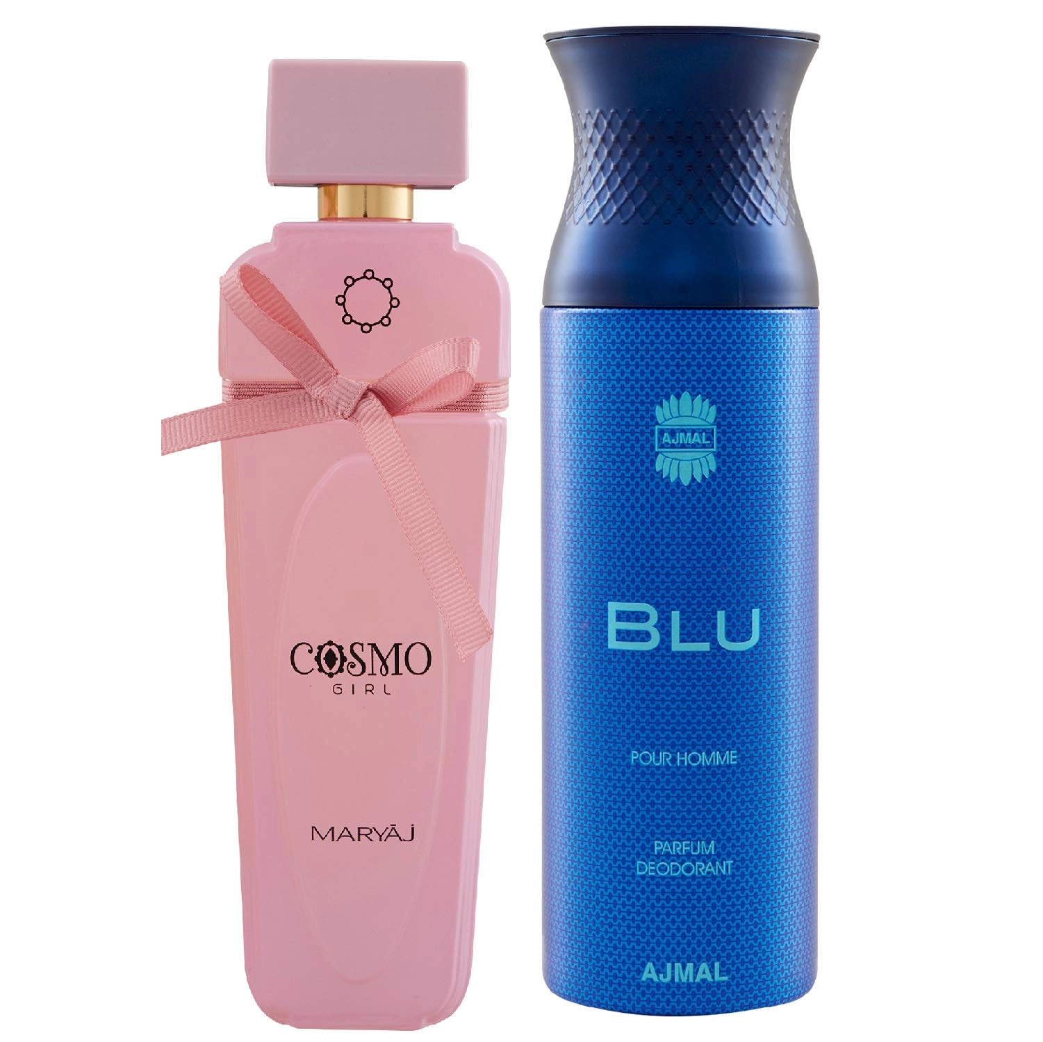 Ajmal Perfume Cosmo Girl Eau De Parfum - 100ml + Blu Homme Deodorant - 200ml
