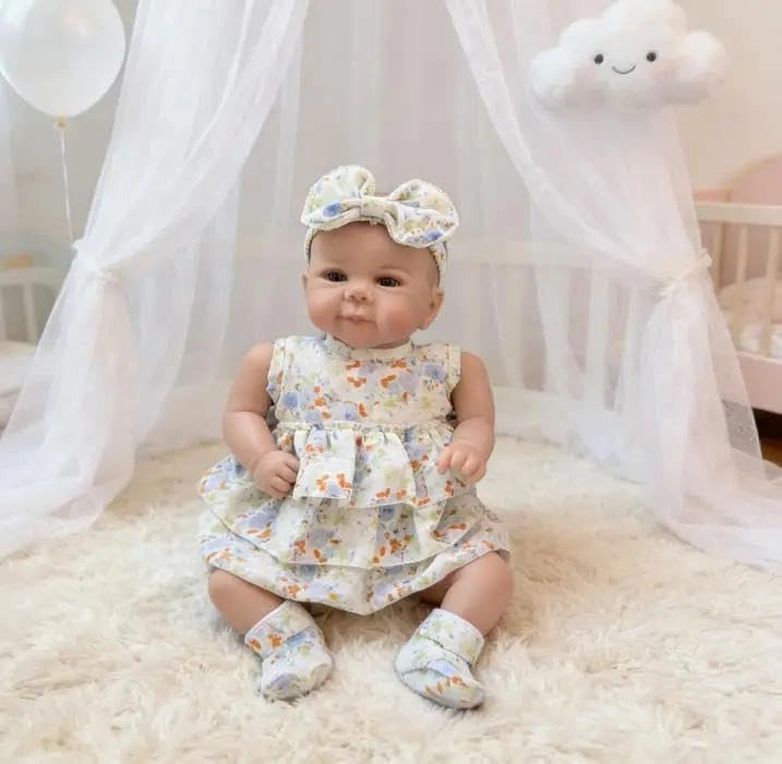 Loulou Reborn Baby Doll - 20 inch Silicone Vinyl Girl Ages 3+