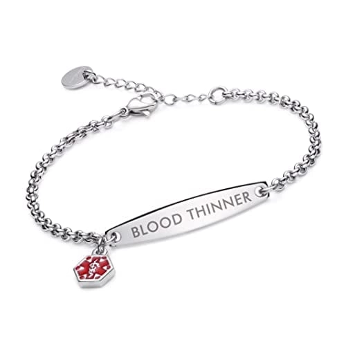 Enamel Silver-Tone Stainless Steel Bracelet