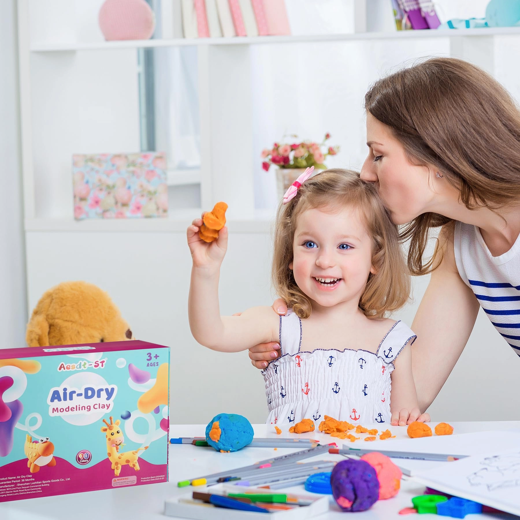 Air Dry Clay - 90 Colors Sculpting Tools