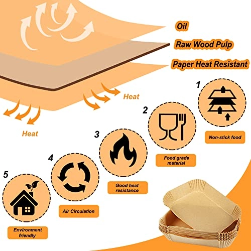 Air Fryer Paper Liners - Paper 50pcs