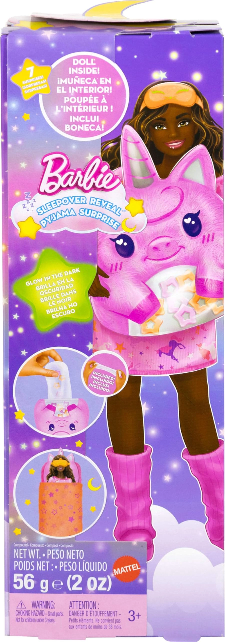 Mattel Sleepover Reveal Doll - Plastic Multicolor Bundle