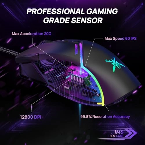 Ergonomic Gaming Mouse - Wired