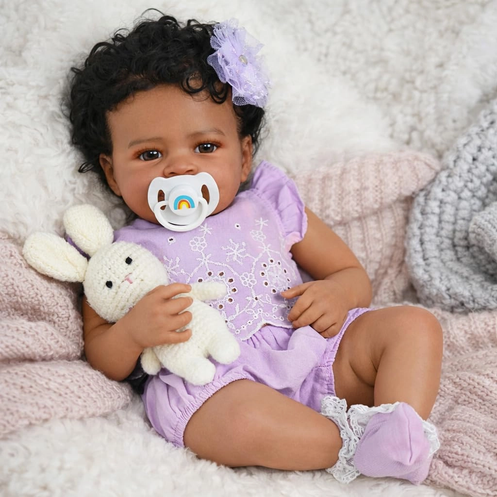 Reborn Baby Doll - 20-Inch Vinyl African American Ages 3+