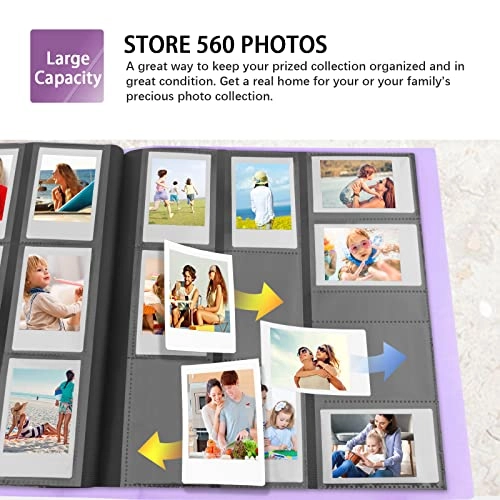 2x3" 560 Pockets Cardboard Faux Leather Photo Album