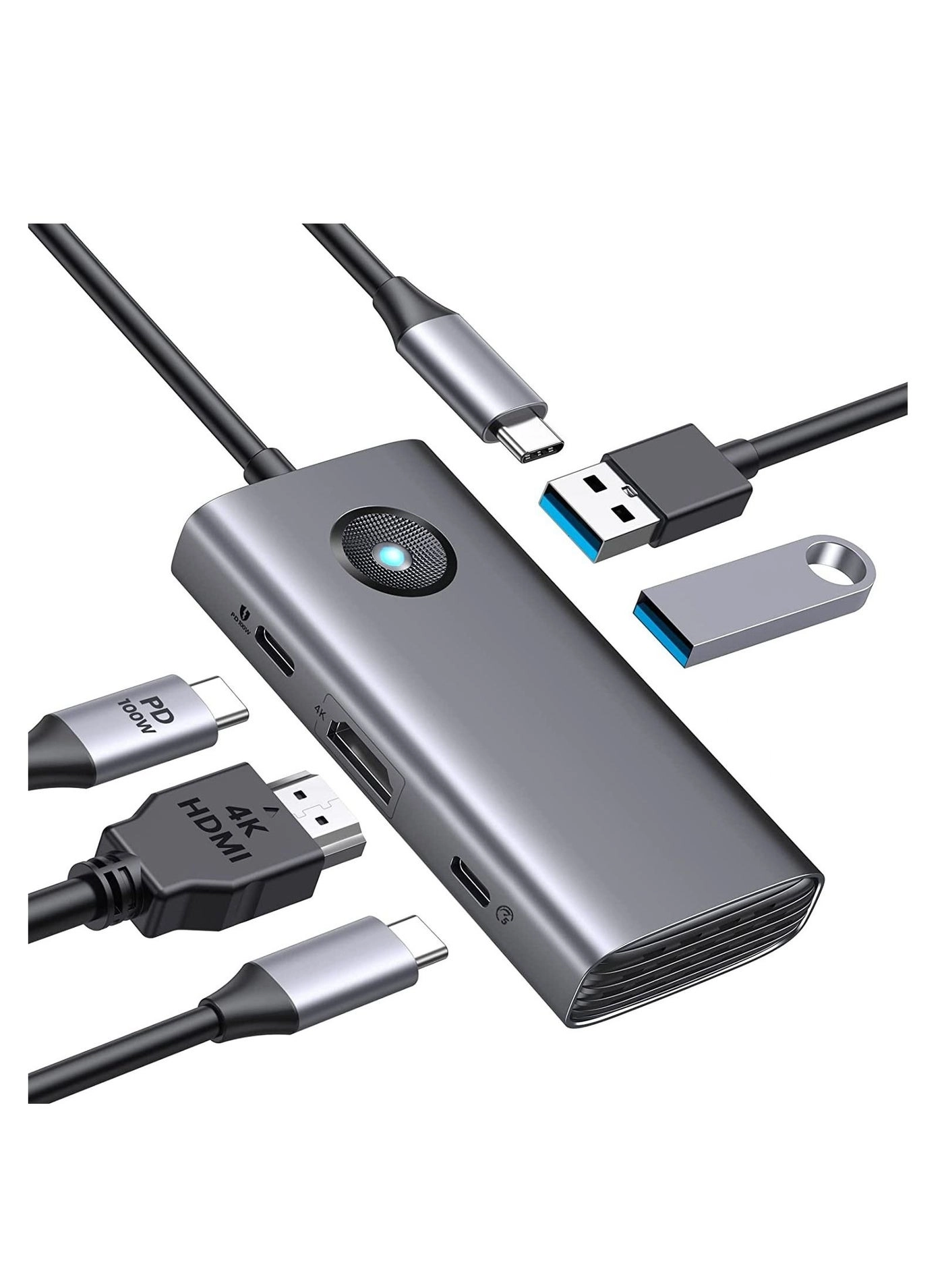 USB C Hub - USB-C Compatible with MacBook Pro/Air and Type C Windows Laptop