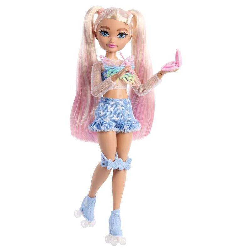 Malibu Fashion Doll - Roller Skating Blonde Hair 9 Makeup Themed Pieces Ages 4+