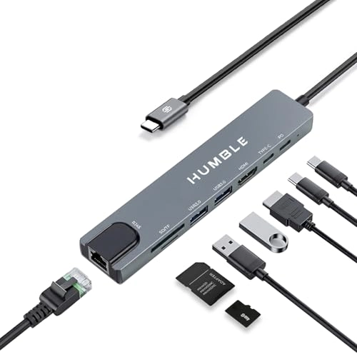 HUMBLE USB C Hub - 8 in 1 4K HDMI 100W PD