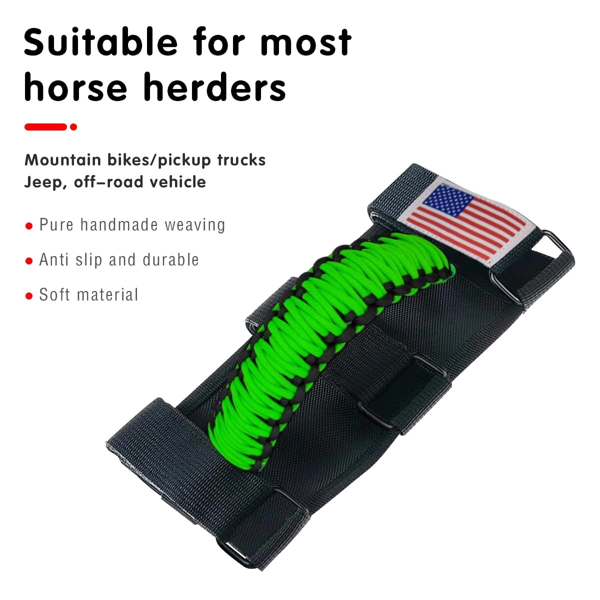 Roll Bar Grab Handles - 2PCS Green