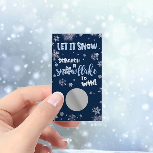 Winter Snowflake Scratch Off Cards - Adult 30 pieces